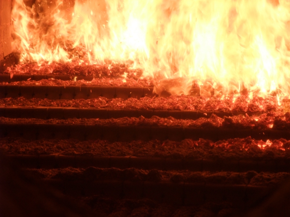 COMBUSTIONE CIPPATO SU GRIGLIA MOBILE